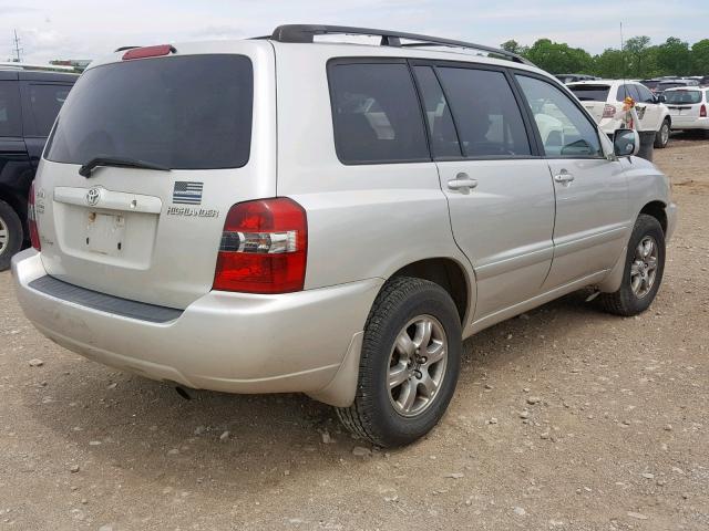 JTEEP21A860150804 - 2006 TOYOTA HIGHLANDER SILVER photo 4