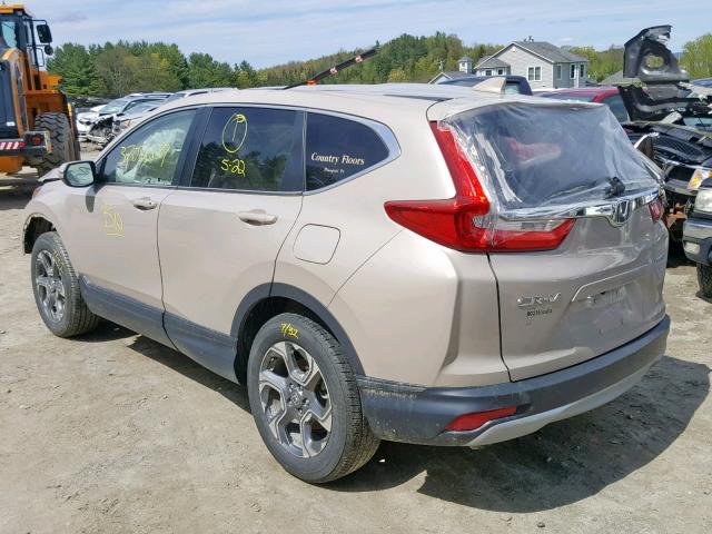 5J6RW2H87JL009395 - 2018 HONDA CR-V EXL BEIGE photo 3