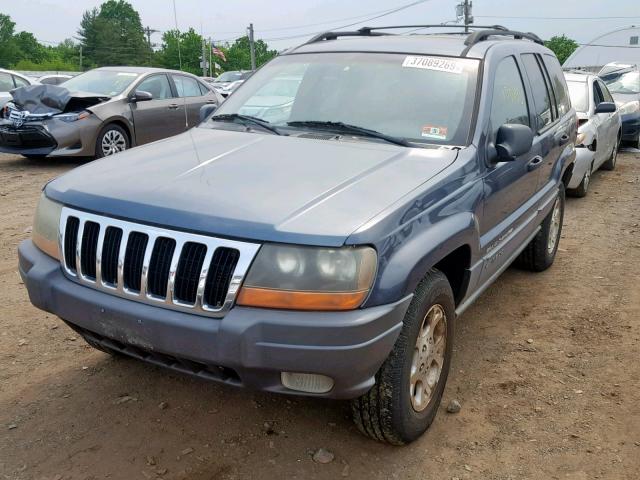 1J4GW48S41C708871 - 2001 JEEP GRAND CHER BLUE photo 2