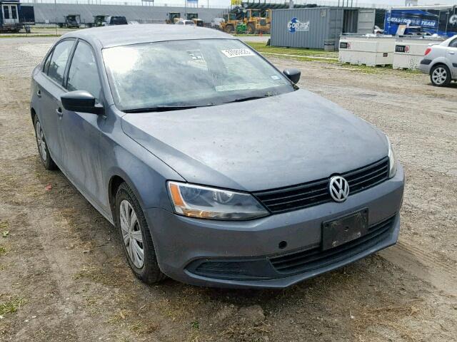 3VW2K7AJ2EM248335 - 2014 VOLKSWAGEN JETTA BASE GRAY photo 1