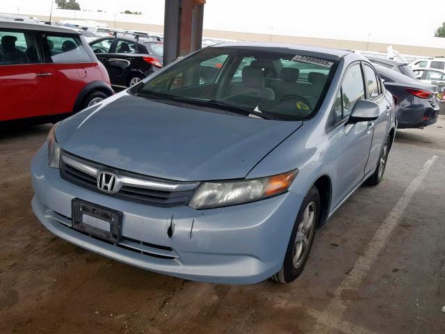 19XFB5F52CE000887 - 2012 HONDA CIVIC NATU BLUE photo 2