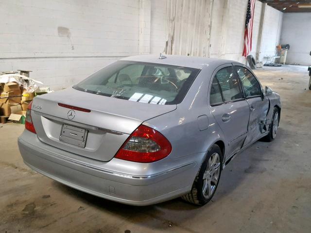 WDBUF56X67B019716 - 2007 MERCEDES-BENZ E 350 SILVER photo 4