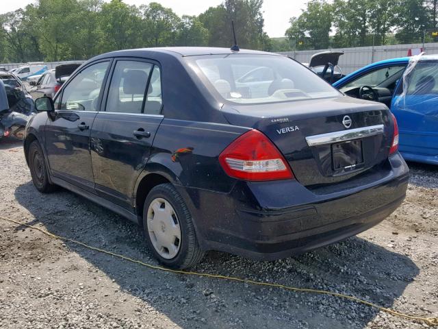 3N1BC11E28L382372 - 2008 NISSAN VERSA S BLACK photo 3