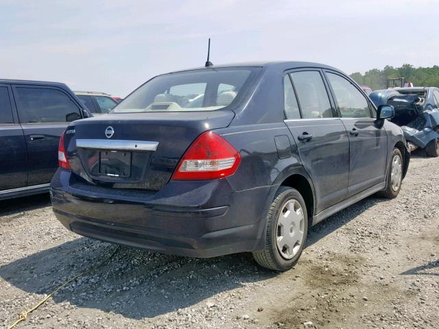 3N1BC11E28L382372 - 2008 NISSAN VERSA S BLACK photo 4