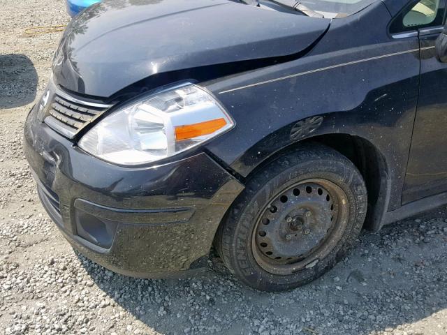 3N1BC11E28L382372 - 2008 NISSAN VERSA S BLACK photo 9