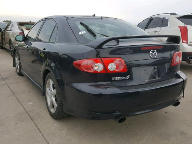 1YVHP84D855M45617 - 2005 MAZDA 6 S BLACK photo 3