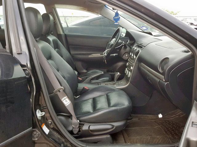 1YVHP84D855M45617 - 2005 MAZDA 6 S BLACK photo 5