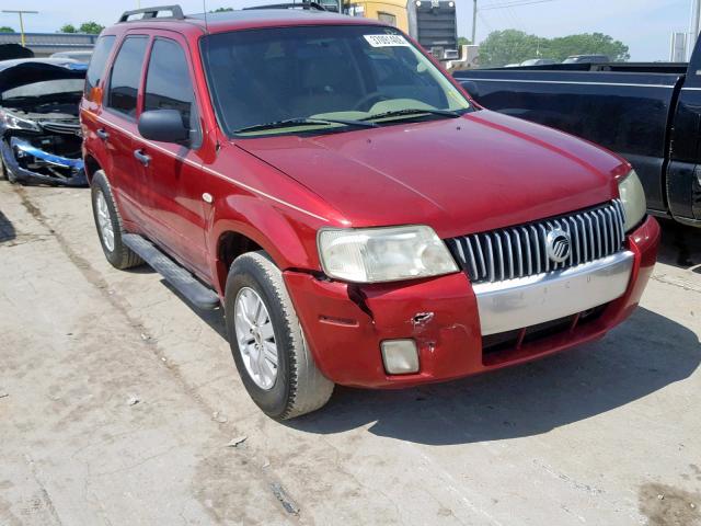 4M2CU81107KJ03385 - 2007 MERCURY MARINER LU RED photo 1