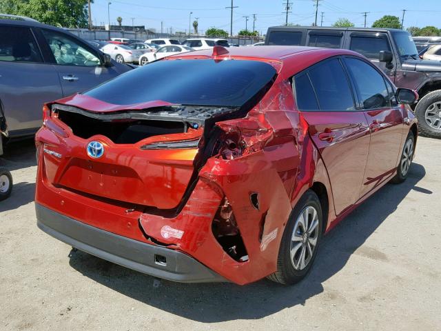 JTDKARFP6J3076627 - 2018 TOYOTA PRIUS PRIM 红色 照片 4