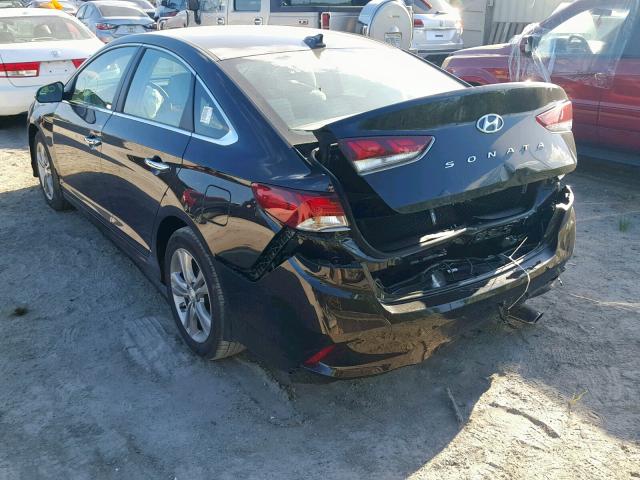 5NPE34AF5JH671028 - 2018 HYUNDAI SONATA SPO BLACK photo 3