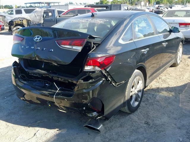 5NPE34AF5JH671028 - 2018 HYUNDAI SONATA SPO BLACK photo 4