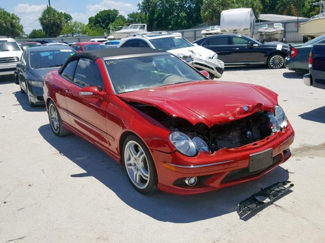 WDBTK72F08T096576 - 2008 MERCEDES-BENZ CLK 550 RED photo 1