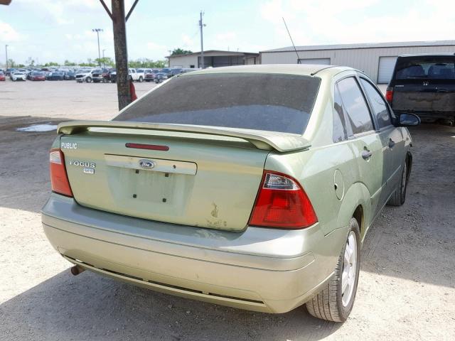 1FAHP34N67W140184 - 2007 FORD FOCUS ZX4 GREEN photo 4