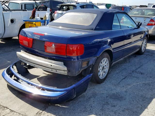 WAUAA88G8WN003982 - 1998 AUDI CABRIOLET BLUE photo 4