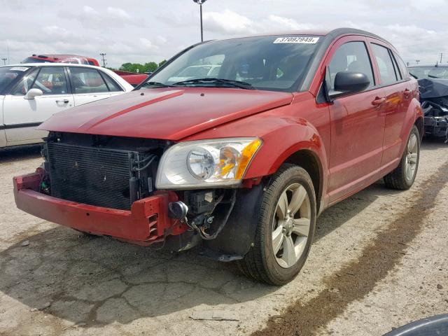 1B3CB4HAXAD664314 - 2010 DODGE CALIBER SX RED photo 2