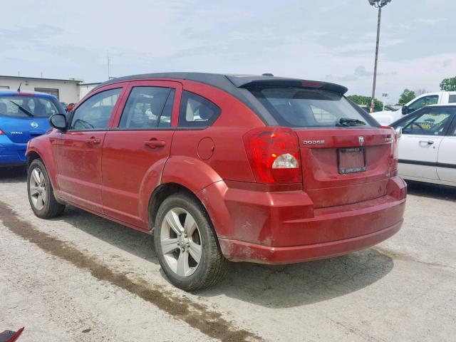 1B3CB4HAXAD664314 - 2010 DODGE CALIBER SX RED photo 3