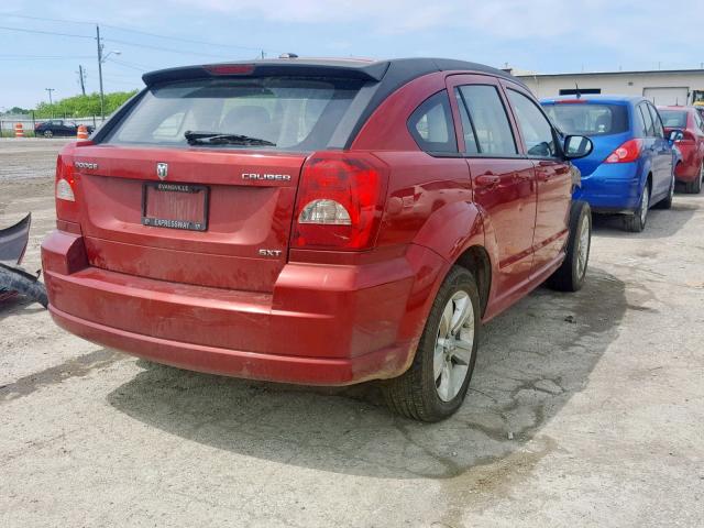 1B3CB4HAXAD664314 - 2010 DODGE CALIBER SX RED photo 4