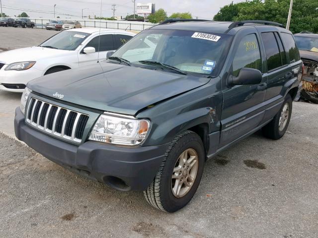 1J4GX48S54C210812 - 2004 JEEP GRAND CHER GREEN photo 2