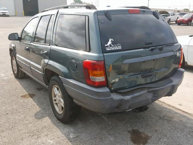 1J4GX48S54C210812 - 2004 JEEP GRAND CHER GREEN photo 3