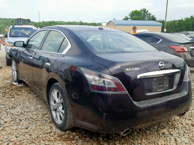 1N4AA5AP9CC845674 - 2012 NISSAN MAXIMA S BLACK photo 3