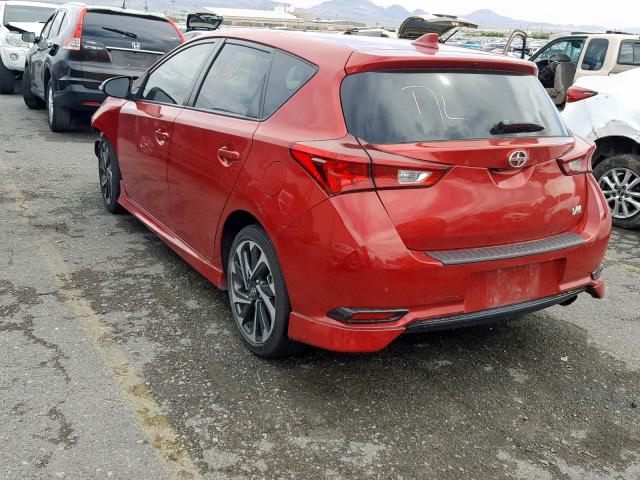 JTNKARJEXGJ520615 - 2016 TOYOTA SCION IM RED photo 3