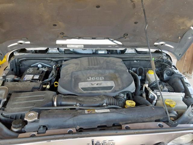 1C4AJWBG7EL144567 - 2014 JEEP WRANGLER S ვერცხლისფერი ფოტო 7