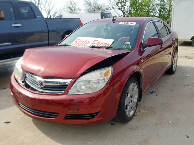 1G8ZS57B89F188213 - 2009 SATURN AURA XE BURGUNDY photo 2