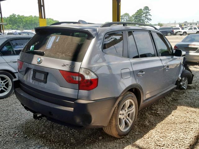 WBXPA934X4WC32273 - 2004 BMW X3 3.0I SILVER photo 4