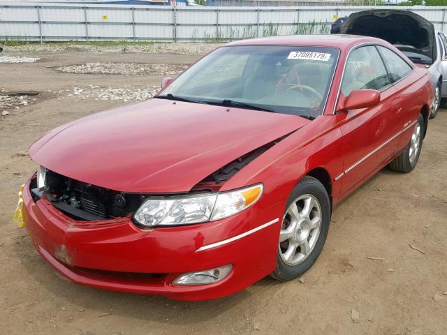 2T1CF22P32C552635 - 2002 TOYOTA CAMRY SOLA RED photo 2