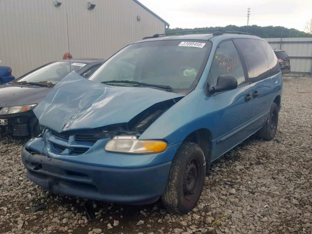 2B4FP2531WR630898 - 1998 DODGE CARAVAN BLUE photo 2