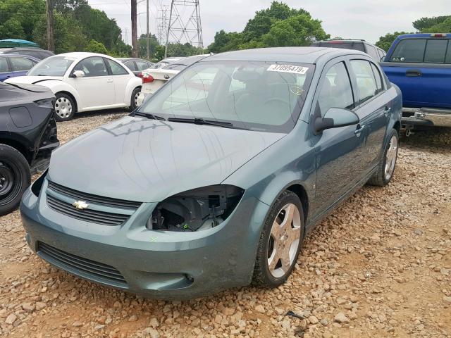 1G1AT58H997132027 - 2009 CHEVROLET COBALT LT GREEN photo 2