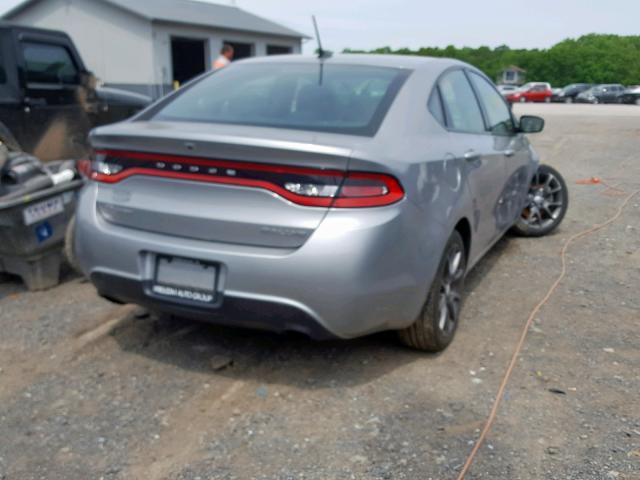 1C3CDFBB0FD279099 - 2015 DODGE DART SXT SILVER photo 4