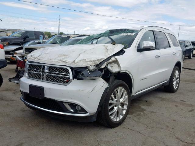 1C4RDJEG5FC195060 - 2015 DODGE DURANGO CI WHITE photo 2