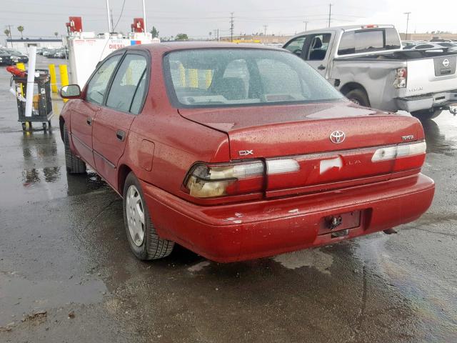 1NXBB02E7TZ369930 - 1996 TOYOTA COROLLA DX RED photo 3