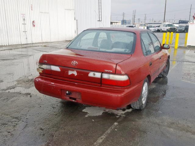 1NXBB02E7TZ369930 - 1996 TOYOTA COROLLA DX RED photo 4