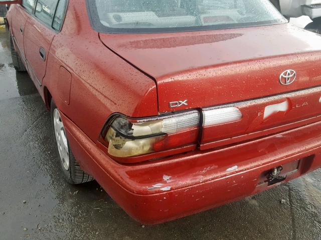 1NXBB02E7TZ369930 - 1996 TOYOTA COROLLA DX RED photo 9