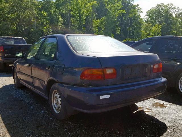 1HGEG8548RL027679 - 1994 HONDA CIVIC DX BLUE photo 3