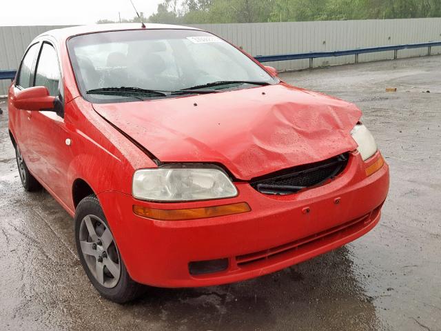KL1TD526X5B386395 - 2005 CHEVROLET AVEO BASE Қызыл фото 1