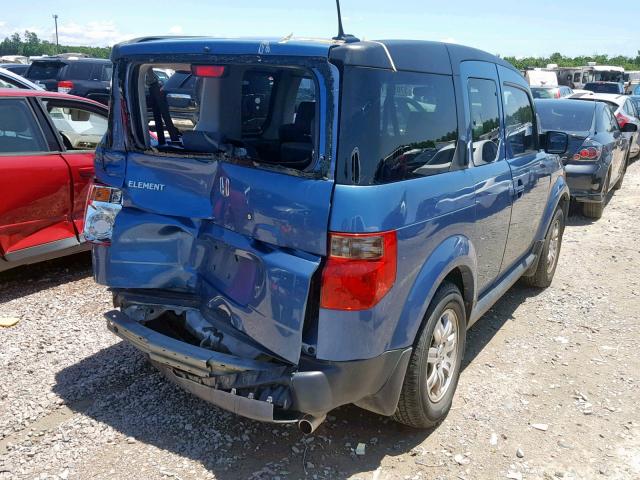 5J6YH18728L016269 - 2008 HONDA ELEMENT EX BLUE photo 4