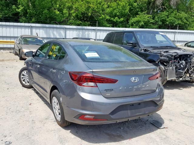 5NPD74LF6KH407220 - 2019 HYUNDAI ELANTRA SE GRAY photo 3