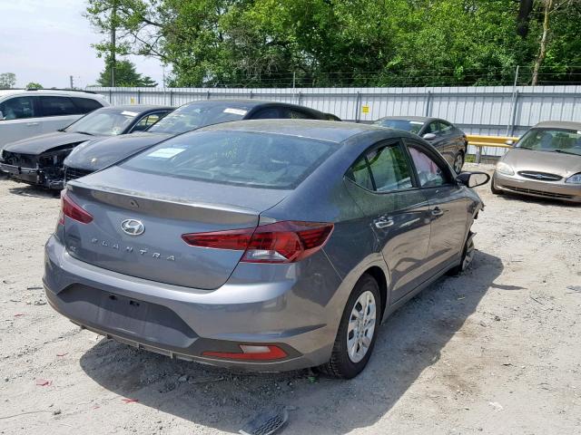 5NPD74LF6KH407220 - 2019 HYUNDAI ELANTRA SE GRAY photo 4