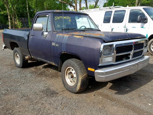 1B7HM16Y6NS568923 - 1992 DODGE W-SERIES W BLUE photo 1