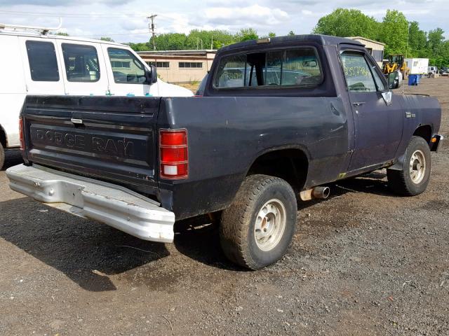 1B7HM16Y6NS568923 - 1992 DODGE W-SERIES W BLUE photo 4