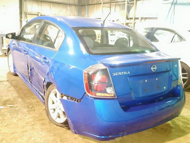 3N1AB6AP1CL696522 - 2012 NISSAN SENTRA 2.0 BLUE photo 3