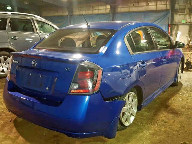 3N1AB6AP1CL696522 - 2012 NISSAN SENTRA 2.0 BLUE photo 4