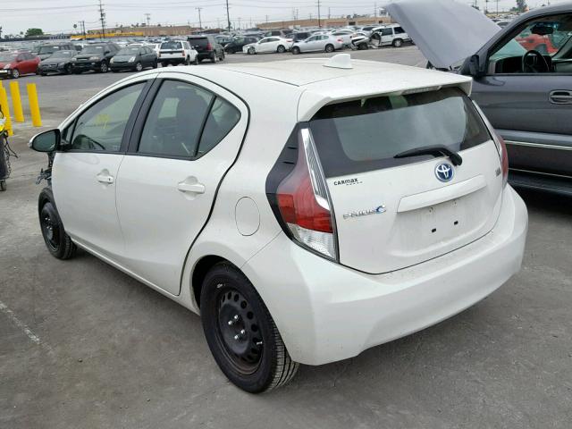 JTDKDTB3XF1577580 - 2015 TOYOTA PRIUS C WHITE photo 3