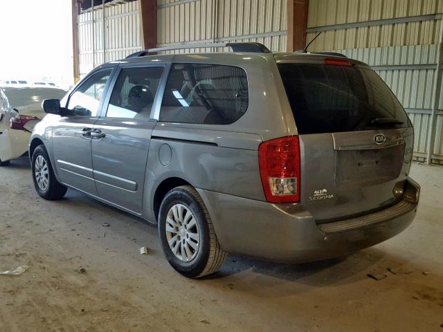 KNDMG4C7XB6385659 - 2011 KIA SEDONA LX GRAY photo 3