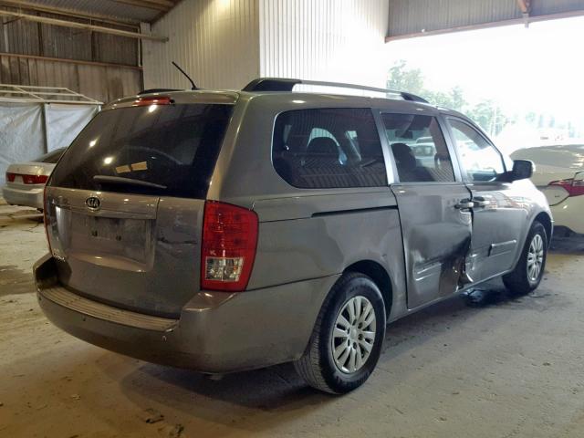 KNDMG4C7XB6385659 - 2011 KIA SEDONA LX GRAY photo 4