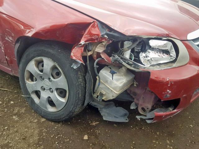 KNAFE121385529607 - 2008 KIA SPECTRA EX RED photo 9