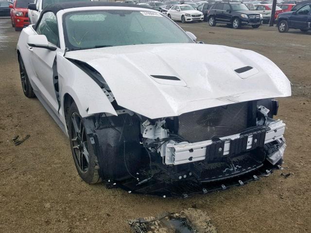 1FATP8UH5J5167715 - 2018 FORD MUSTANG WHITE photo 1